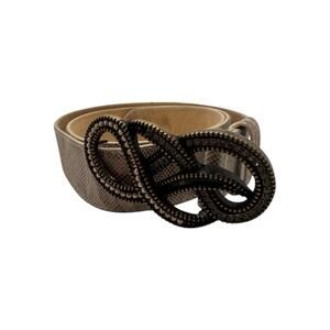 Leather Rock Genuine Leather Belt XL 38 Snake Skin Texture Unique Buckle Western